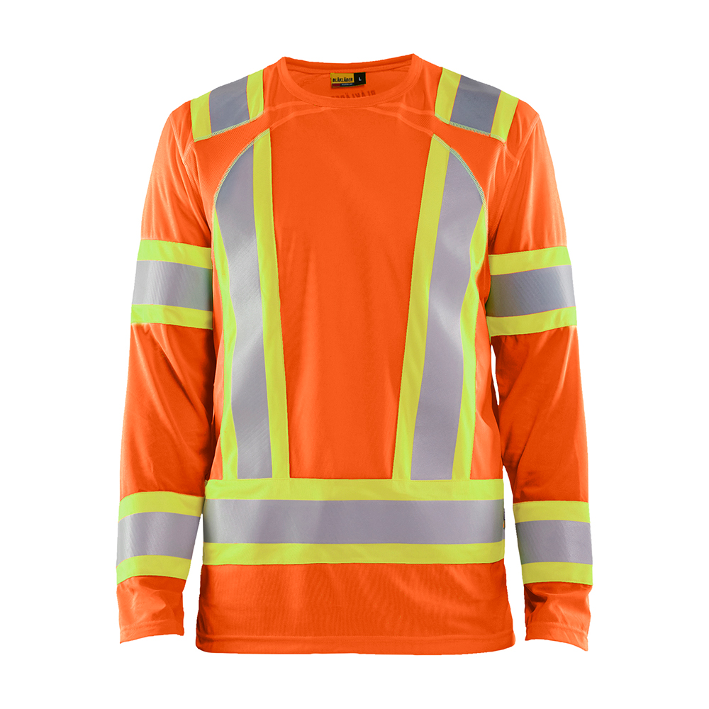 Blaklader CSA Hi-Vis Long Sleeve T-shirt - Orange - Size: M