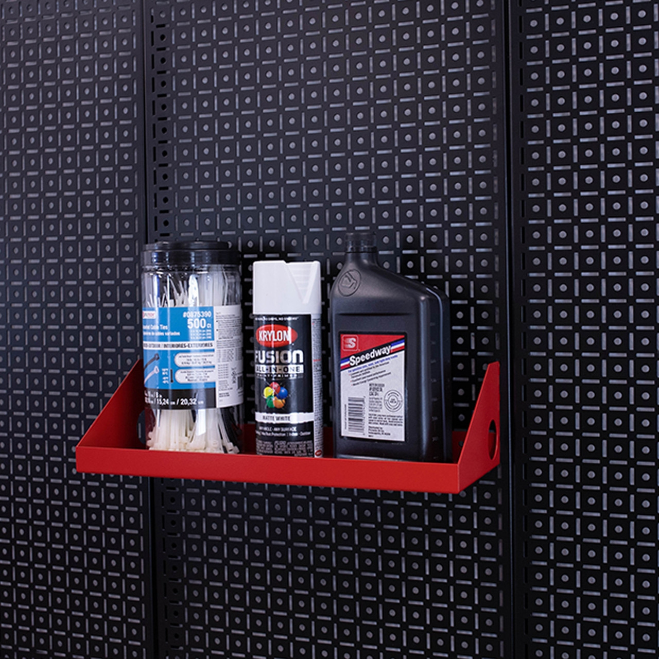 Heavy-Duty Metal Shelf 6x16 - OmniWall Impact, Red Storage