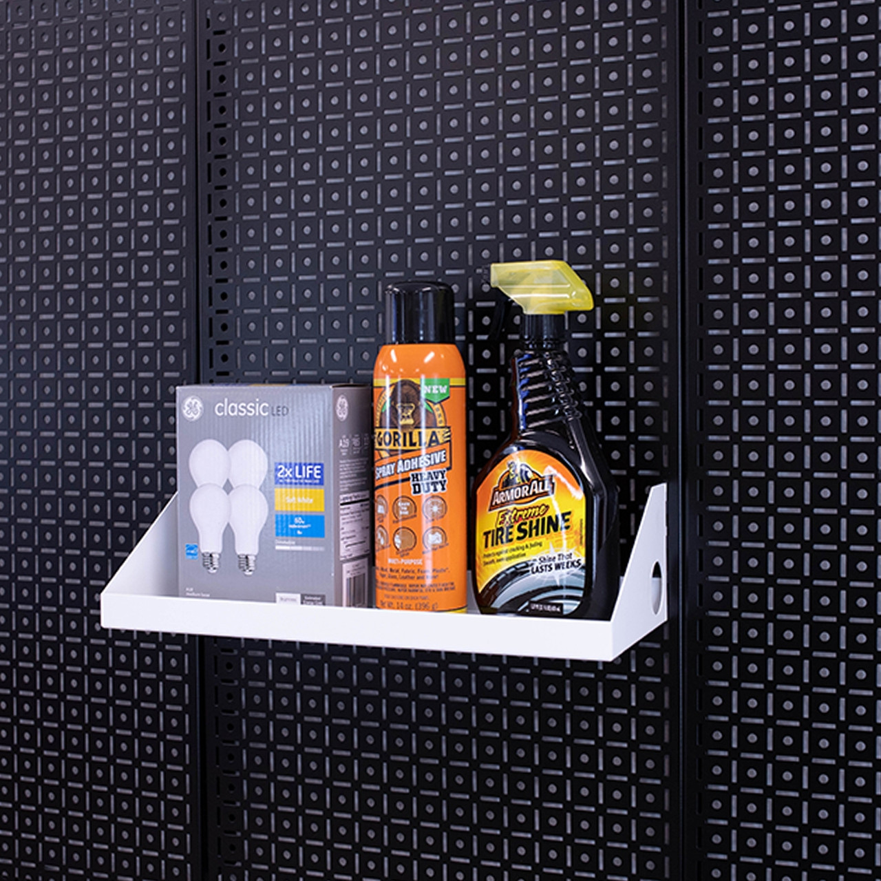 Heavy-Duty Metal Shelf 6x16 - OmniWall Impact, White, Wall Storage