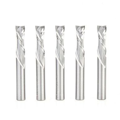Amana Tool 46172-5, 5-Pack CNC Solid Carbide Compression Spiral 3/8 D x 1-1/4 CH x 3/8 SHK x 3 Inch Long Router Bits