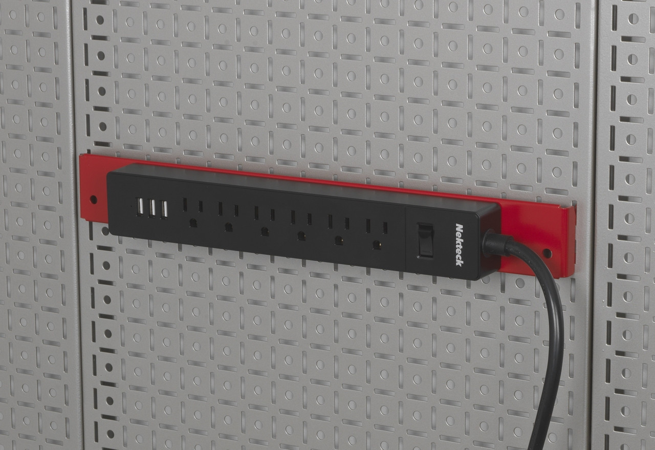 Power Strip with USB, OmniWall 6-Outlet - Tool Organization System