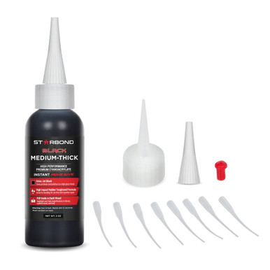 Starbond Black Medium-Thick CA Glue KBL-500, 2 ounce