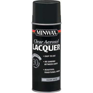 Minwax 15210 Clear Aerosol Lacquer Spray, 11.5-Ounce, Satin