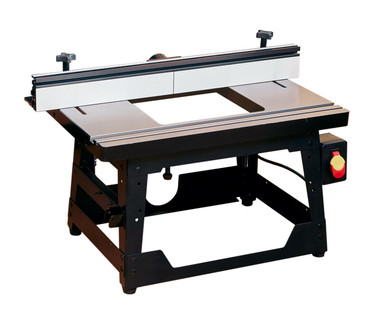 SawStop RT-BT Benchtop Cast Iron Router Table - Power Switch in Stand (Included in box: RT-F27, RT-STB, RT-C27)