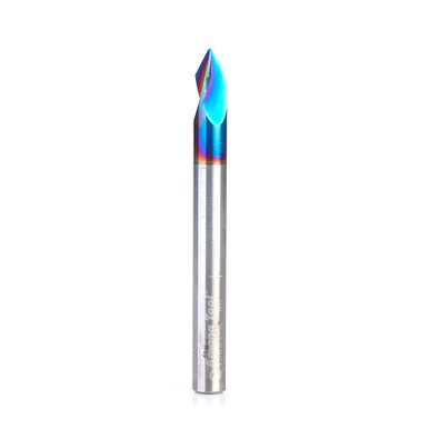Amana Tool 45631-K SC Spektra Extreme Tool Life Coated V-Groove 60 Deg x 1/4 D x 7/32 CH x 1/4 Inch SHK 4-Flute Router Bit