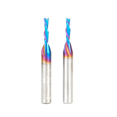 Amana Tool 46200-K-2, 2-Pack SC Spektra Extreme Tool Life Coated Spiral Plunge 1/8 Dia x 1/2 CH x 1/4 SHK 2 Inch Long Down-Cut Router Bits