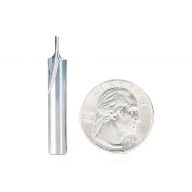 Amana Tool 43509 Solid Carbide Single Flute Straight Plunge High Production 1/16 D x 3/16 CH x 1/4 SHK x 1-1/2 Inch Long Router Bit