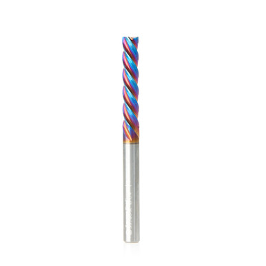 Amana Tool 59706-K SC Spektra Extreme Tool Life Coated Spiral Plunge 1/4 Dia x 1-1/4 CH x 1/4 SHK 3 Inch Long Down-Cut 4 Flute Router Bit