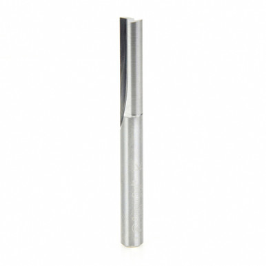 Amana Tool 43824 Solid Carbide Straight Plunge 1/4 D x 1 CH x 1/4 SHK x 2-1/2 Inch Long Router Bit