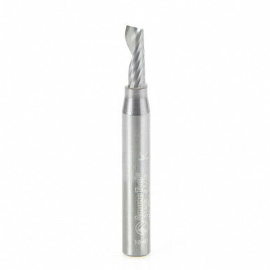 Amana Tool 51408 CNC SC Spiral O Single Flute Aluminum Cutting 3/16 D x 1/2 CH x 1/4 SHK x 2 Inch Long Up-Cut Router Bit with Mirror Finish