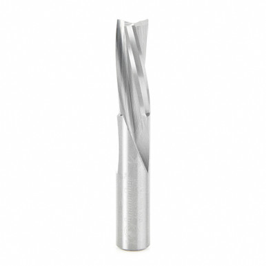 Amana Tool 46430 Solid Carbide Slow Spiral 3/8 D x 1 CH x 3/8 SHK x 2-1/2 Inch Long Down-Cut 3-Flute Router Bit