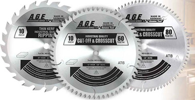 AGE Series MD10-003 10 Inch Saw Blades Triple Pack