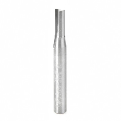 Amana Tool 43808 Solid Carbide Straight Plunge 3/16 D x 1/2 CH x 1/4 SHK x 2 Inch Long Router Bit