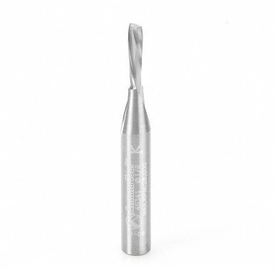 Amana Tool 46341 CNC Solid Carbide Spiral Plunge for Solid Wood 1/8 D x 1/2 CH x 1/4 SHK x 2 Inch Long Down-Cut Router Bit