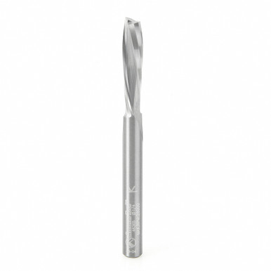 Amana Tool 46365 CNC Solid Carbide Spiral Plunge for Solid Wood 1/4 D x 1-1/8 CH x 1/4 SHK x 3 Inch Long Down-Cut Router Bit