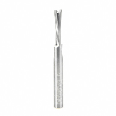 Amana Tool 46413 SC Slow Spiral ‘O’ Flute, Acrylic Cutting 1/4 D x 3/4 CH x 1/4 SHK x 2-1/2 Inch Long Down-Cut Router Bit
