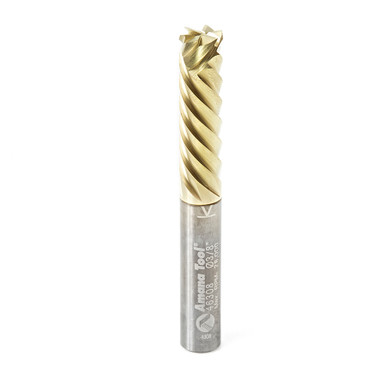 Amana Tool 46308 CNC Solid Carbide ZrN Coated Honeycomb Cutting 3/8 D x 1-1/4 CH x 3/8 SHK x 3 Inch Long, 6-Flute Router Bit