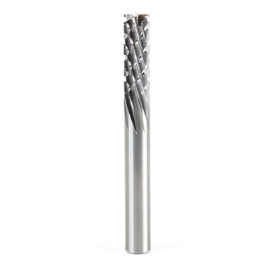 Amana Tool 46266 Solid Carbide Carbon Fiber Cutting 3/8 Dia x 1-1/8 Cut Height x 3/8 Shank x 3-1/2 Inch Long Down-Cut Router Bit