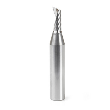 Amana Tool 51483 CNC SC Spiral O Single Flute, Aluminum Cutting 5/16 D x 3/4 CH x 1/2 SHK x 3 Inch Long Up-Cut Router Bit with Mirror Finish