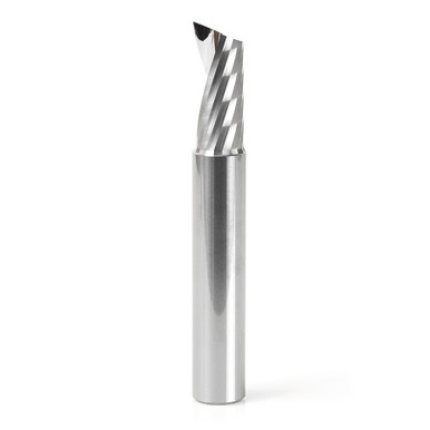 Amana Tool 51487 CNC SC Spiral O Single Flute, Aluminum Cutting 1/2 D x 1-1/8 CH x 1/2 SHK x 3-1/2 Inch Long Up-Cut Router Bit with Mirror Finish