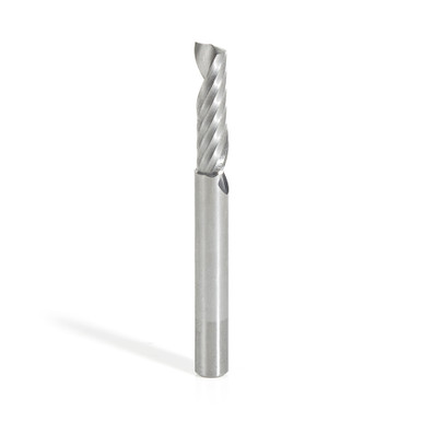 Amana Tool 51444 CNC SC Spiral O Single Flute, Plastic Cutting 1/4 D x 7/8 CH x 1/4 SHK x 2-1/2 Inch Long Up-Cut Router Bit with Mirror Finish