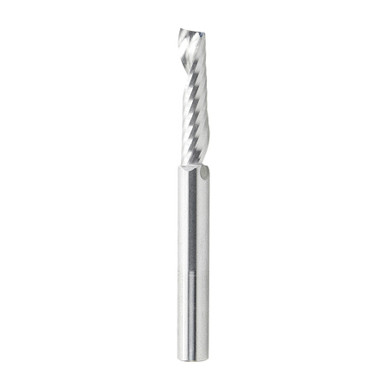 Amana Tool 51405 CNC SC Spiral O Single Flute, Plastic Cutting 1/4 D x 1 CH x 1/4 SHK x 2-1/2 Inch Long Up-Cut Router Bit with Mirror Finish