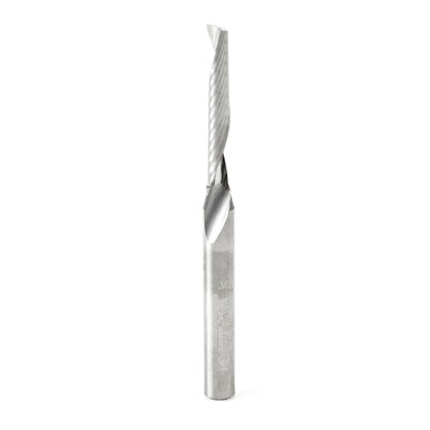 Amana Tool 51418 CNC SC Spiral O Single Flute, Plastic Cutting 3/16 D x 1-1/4 CH x 1/4 SHK x 3 Inch Long Up-Cut Router Bit with Mirror Finish