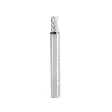 Amana Tool 51519 CNC SC Spiral O Single Flute, Plastic Cutting 1/4 D x 3/8 CH x 1/4 SHK x 2 Inch Long Down-Cut Router Bit with Mirror Finish