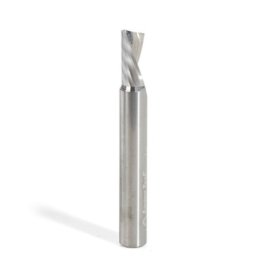 Amana Tool 51509 CNC SC Spiral O Single Flute, Plastic Cutting 3/8 D x 3/4 Inch CH x 3/8 SHK x 3 Inch Long Down-Cut Router Bit with Mirror Finish