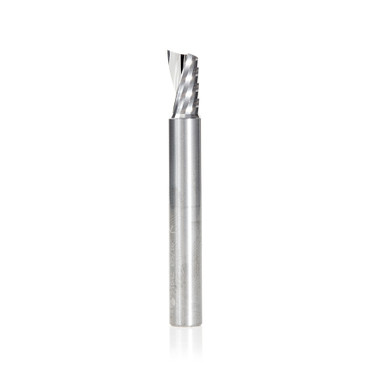 Amana Tool 51642 CNC SC Spiral O Single Flute, Aluminum Cutting 5/16 D x 9/16 CH x 5/16 SHK x 2-1/2 Inch Long Up-Cut Router Bit with Mirror Finish