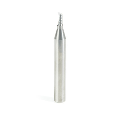 Amana Tool 51474 CNC SC Spiral O Single Flute, Aluminum Cutting 1/8 D x 1/4 CH x 1/4 SHK x 2 Inch Long Up-Cut Router Bit with Mirror Finish