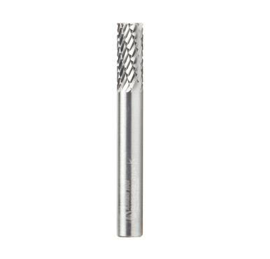 Amana Tool BURS-082 Cylindrical Shape SC 1/4 D x 5/8 CH x 1/4 SHK x 2 Inch Long with End, Double Cut SB Burr Bit