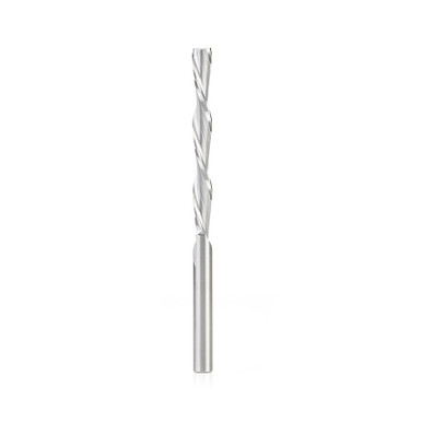 Amana Tool 46566 CNC Solid Carbide CNC Foam Cutting Down-Cut Flat Bottom Spiral 1/4 D x 2-1/4 CH x 1/4 SHK x 4 Inch Long Router Bit
