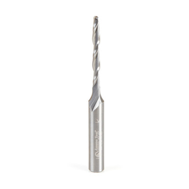 Amana Tool 46030 CNC Solid Carbide Foam Cutting Up-Cut Spiral 1/16 Radius x 1/8 Dia x 1-1/8 Cut Height x 1/4 Shank x 2-1/2 Inch Long Ball Nose Router Bit