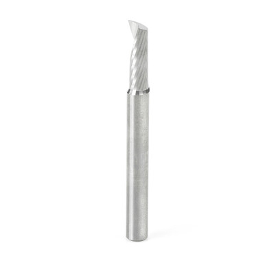 Amana Tool 51480 CNC SC Spiral O Single Flute, Aluminum Cutting 1/4 D x 3/4 CH x 1/4 SHK x 2-1/2 Inch Long Up-Cut Router Bit with Mirror Finish