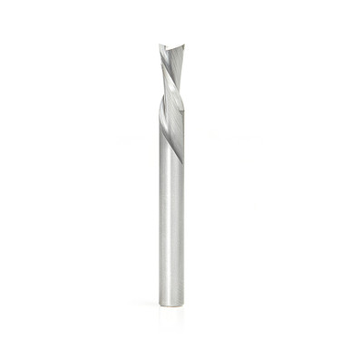 Amana Tool 46438 Solid Carbide Spiral Plunge 1/4 D x 5/8 CH x 1/4 SHK x 2-1/2 Inch Long Down-Cut Router Bit
