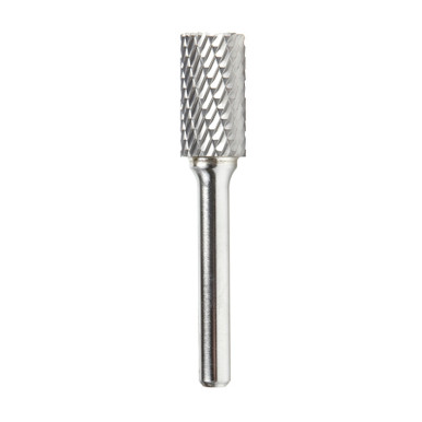 Amana Tool BURS-088 Cylindrical Shape SC Head 1/2 D x 1 CH x 1/4 SHK x 2-3/4 Inch Long with End, Double Cut SB Burr Bit