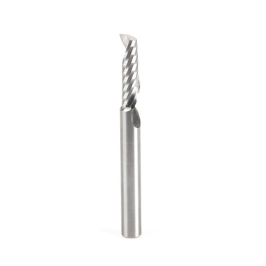 Amana Tool 51458 CNC SC Spiral O Single Flute, Aluminum Cutting 1/4 D x 7/8 CH x 1/4 SHK x 2-1/2 Inch Long Up-Cut Router Bit with Mirror Finish