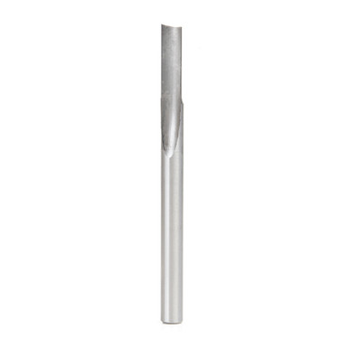 Amana Tool HSS1505 Plastic Cutting, Single Straight O Flute 1/4 D x 3/4 CH x 1/4 SHK x 3-1/4 Inch Long High Speed Steel (HSS) Router Bit