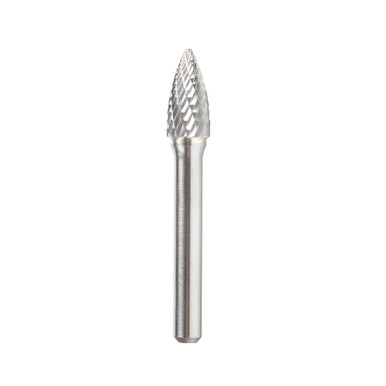 Amana Tool BURS-194 Pointed Tree Shape SC Head 3/8 D x 3/4 CH x 1/4 SHK x 2-1/2 Inch Long Double Cut SG Burr Bit