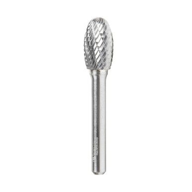 Amana Tool BURS-178 Oval Shape SC Head 1/2 D x 7/8 CH x 1/4 SHK x 2-5/8 Inch Long Double Cut SE Burr Bit