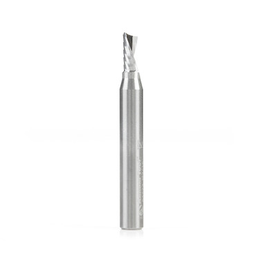 Amana Tool 51773 CNC SC Spiral O Single Flute, Aluminum Cutting 3/16 D x 3/8 CH x 1/4 SHK x 2 Inch Long Down-Cut Router Bit with Mirror Finish