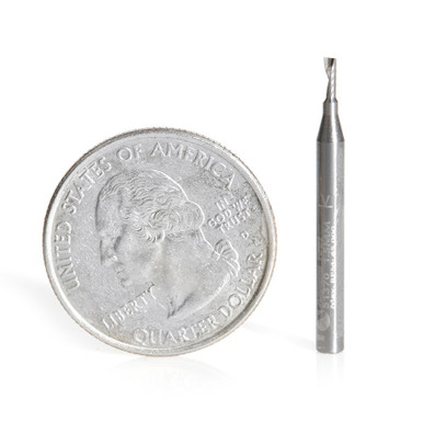 Amana Tool 51370 Metric SC Spiral O Single Flute, Aluminum Cutting 1.5 D x 4 CH x 3 SHK x 30mm Long Up-Cut Router Bit with Mirror Finish