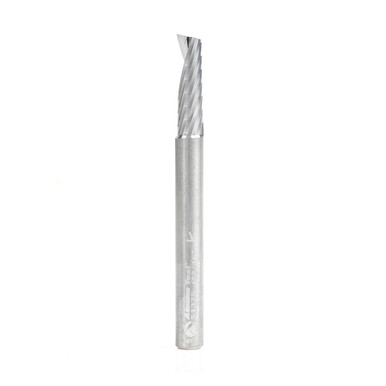 Amana Tool 51375 CNC SC Spiral O Single Flute, Aluminum Cutting 3/16 D x 5/8 CH x 3/16 SHK x 2 Inch Long Up-Cut Router Bit with Mirror Finish