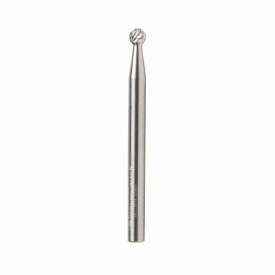 Amana Tool BURS-150 Ball Shape SC 1/8 D x 1/8 CH x 1/8 SHK x 1-1/2 Inch Long Double Cut SD Burr Bit