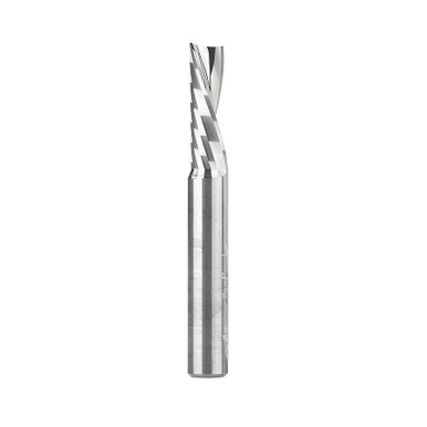 Amana Tool 51504 CNC SC Spiral O Single Flute, Plastic Cutting 1/4 D x 3/4 CH x 1/4 SHK x 2 Inch Long Down-Cut Router Bit with Mirror Finish
