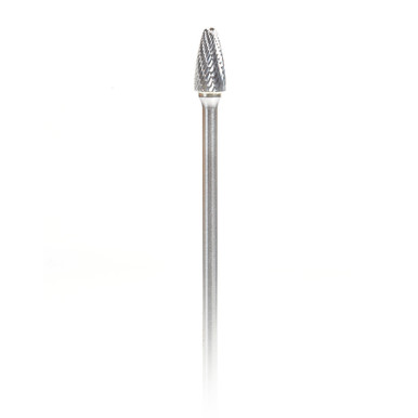 Amana Tool BURS-146 Tree Shape SC Head 1/2 D x 1 CH x 1/4 SHK x 7 Inch Long Double Cut SF Burr Bit