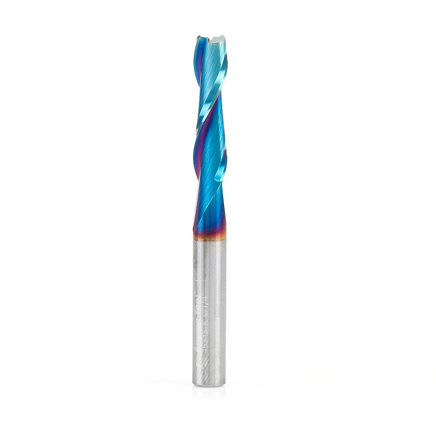 Image of Amana Tool 46315-K SC Spektra Extreme Tool Life Coated Spiral Plunge 1/4 Dia x 1 CH x 1/4 SHK 2-1/2 Inch Long Up-Cut Router Bit