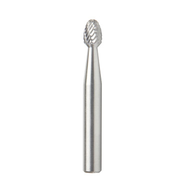 Amana Tool BURS-172 Oval Shape SC 1/4 D x 3/8 CH x 1/4 SHK x 2 Inch Long Double Cut SE Burr Bit