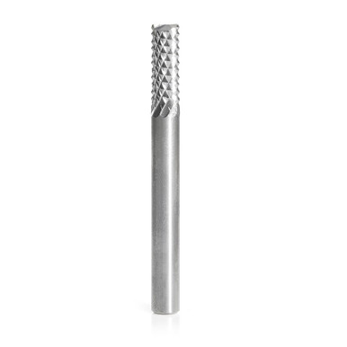 Amana Tool 48011 Medium Burr with End Mill Point 1/4 D x 3/4 CH x 1/4 SHK x 2-1/2 Inch Long SC Fiberglass and Composite Cutting Router Bit